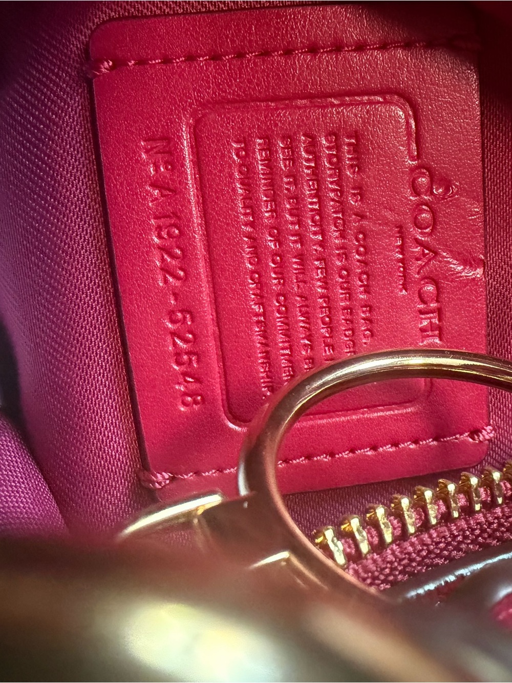 Coach Bright Pink Pebbled Leather Shoulder & Crossbody Bag - Picture 10 of 11